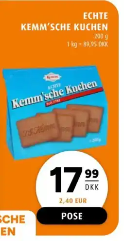 Scandinavian Park Echte Kemm'sche Kuchen tilbud