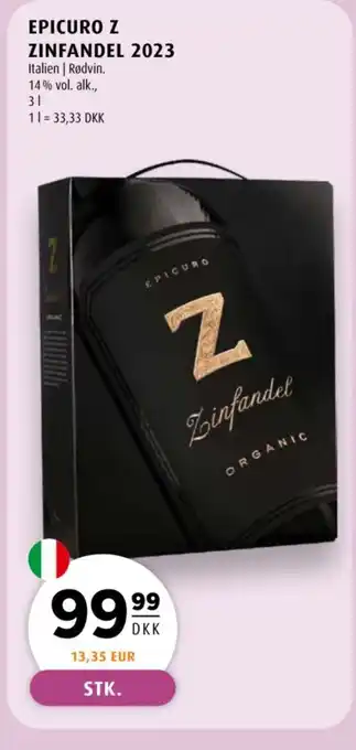 Scandinavian Park Epicuro Z Zinfandel 2023 tilbud