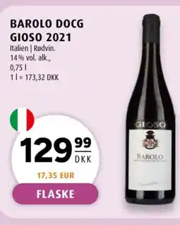 Scandinavian Park BAROLO DOCG Gioso 2021 tilbud
