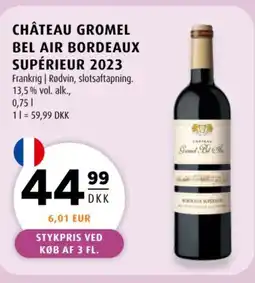 Scandinavian Park Château Gromel bel air Bordeaux supérieur 2023 tilbud