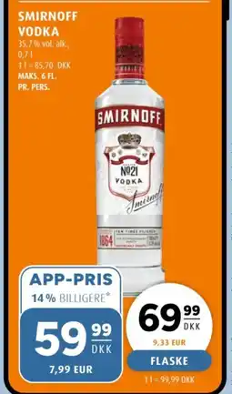 Scandinavian Park SMIRNOFF Vodka tilbud
