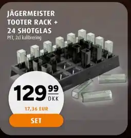 Scandinavian Park JÄGERMEISTER Tooter rack + 24 shotglas tilbud