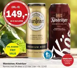 Købmandsgården Warsteiner, Köstritzer, DKK 149 tilbud