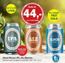 Købmandsgården Albani Mosaic IPA, Ale, Blanche, DKK 44 tilbud