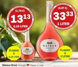 Købmandsgården Mateus Rosé, DKK 33.33 tilbud