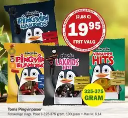 Købmandsgården Toms Pingvinposer, DKK 19.95 tilbud