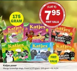 Købmandsgården Katjes poser, DKK 7.95 tilbud
