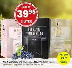 Købmandsgården No. 1 Vin Garnacha, No.1 Vin Airen, DKK 39.95 tilbud