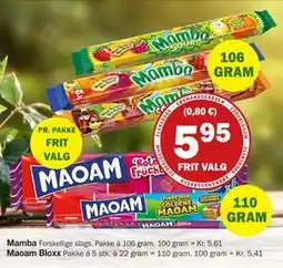 Købmandsgården Mamba, DKK 5.95 tilbud