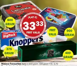 Købmandsgården Malaco Favourites, DKK 33.33 tilbud