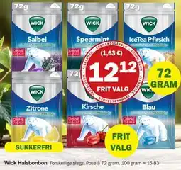 Købmandsgården Wick Halsbonbon, DKK 12.12 tilbud