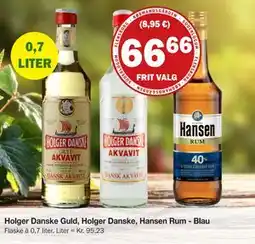 Købmandsgården Holger Danske Guld, Holger Danske, Hansen Rum - Blau, DKK 66.66 tilbud
