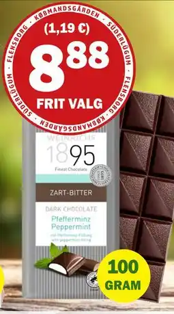 Købmandsgården Weinrich Pebermyntechokolade, DKK 8.88 tilbud