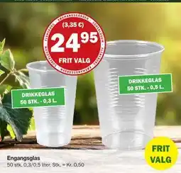 Købmandsgården Engangsglas, DKK 24.95 tilbud