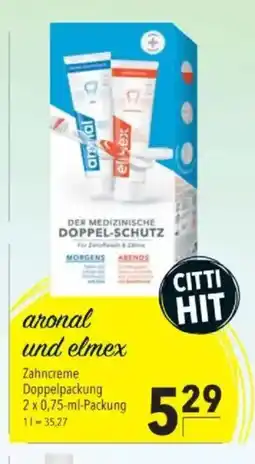 Citti Aronal und Elmex Zahncreme Doppelpackung tilbud