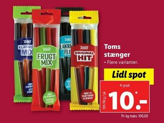 Let-Køb Toms stænger tilbud
