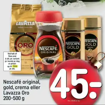 Nescafé original, gold, crema eller Lavazza Oro