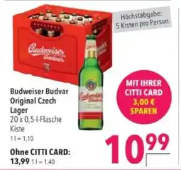 Citti Budweiser Budvar Original Czech Lager tilbud