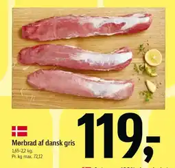 Føtex Mørbrad af dansk gris tilbud