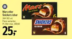 Føtex Mars eller Snickers isbar tilbud