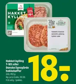 Coop 365 Hakket kylling 7-10% eller danske egnsgårde hakkebøffer tilbud
