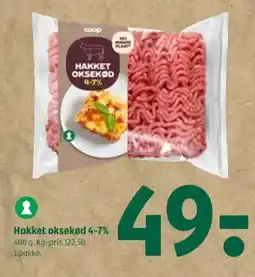 Coop 365 Hakket oksekød 4-7% tilbud