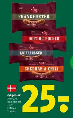 Coop 365 Gøl pølser tilbud