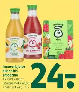 Coop 365 INNOCENT Juice eller kids smoothie tilbud
