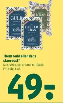 Coop 365 Them guld eller kras skæreost tilbud