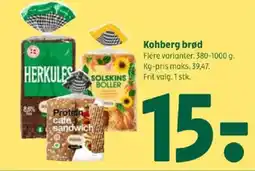 Coop 365 Kohberg brød tilbud