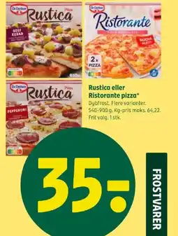 Coop 365 Rustica eller ristorante pizza tilbud