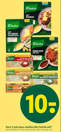 Coop 365 KNORR 3-pak sauce, bouillon eller fond du chef tilbud