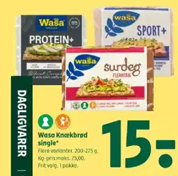 Coop 365 WASA Knækbrød single tilbud
