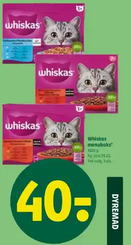 Coop 365 WHISKAS Menuboks tilbud