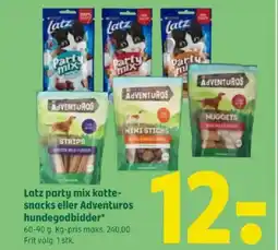 Coop 365 LATZ Party mix katte-snacks eller adventuros hundegodbidder tilbud