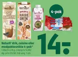 Coop 365 NATURLI' Drik, cuisine eller madpakkesnitte 4-pak tilbud