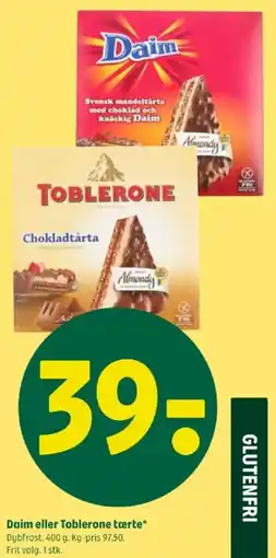 Coop 365 Daim eller toblerone tærte tilbud