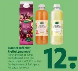 Coop 365 Blandet saft eller rigtig lemonade tilbud