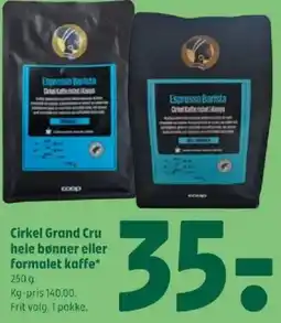 Coop 365 Cirkel grand cru hele bønner eller formalet kaffe tilbud