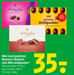 Coop 365 Mini marcipanbrød, blomme i madeira eller mini skildpadder tilbud