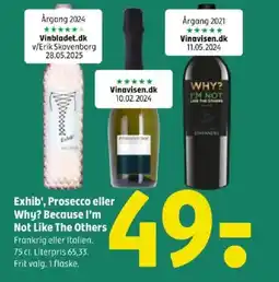 Coop 365 Exhib', prosecco eller why? because i'm not like the others tilbud
