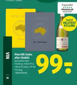 Coop 365 Pine Hill i boks eller Chablis tilbud