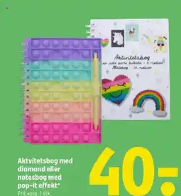 Coop 365 Aktvitetsbog med diamond eller notesbog med pop-it effekt⭑ tilbud