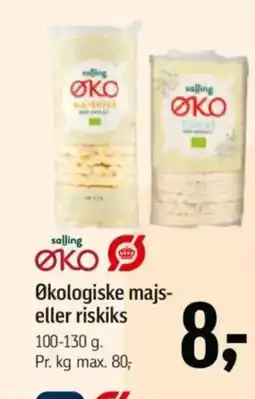 Føtex Økologiske majs- eller riskiks tilbud