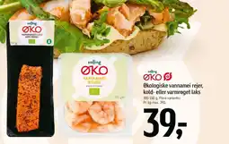 Føtex Økologiske vannamei rejer, kold- eller varmrøget laks tilbud