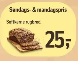 Føtex Søndags- & mandagspris Softkerne rugbrød tilbud