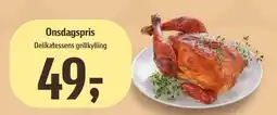 Føtex Onsdagspris Delikatessens grillkylling tilbud