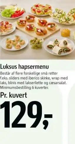 Føtex Luksus hapsermenu tilbud