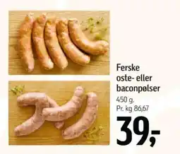 Føtex Ferske oste- eller baconpølser tilbud