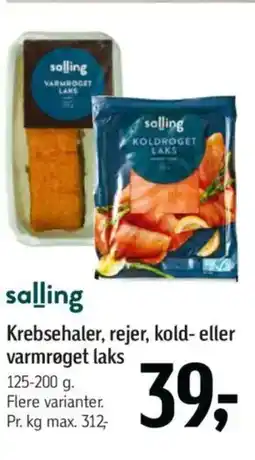 Føtex salling Krebsehaler, rejer, kold- eller varmrøget laks tilbud